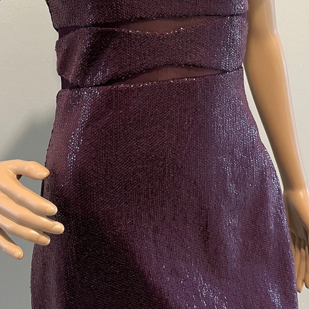 BCBGMaxAzria Gorgeous‎ "Barlow" Mini Dress in Eggplant Sequins  Size Mediu… - Picture 5 of 16